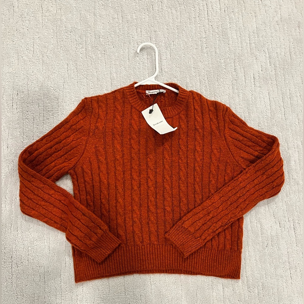 NWT Stradivarius Burnt Orange Croptop Knit